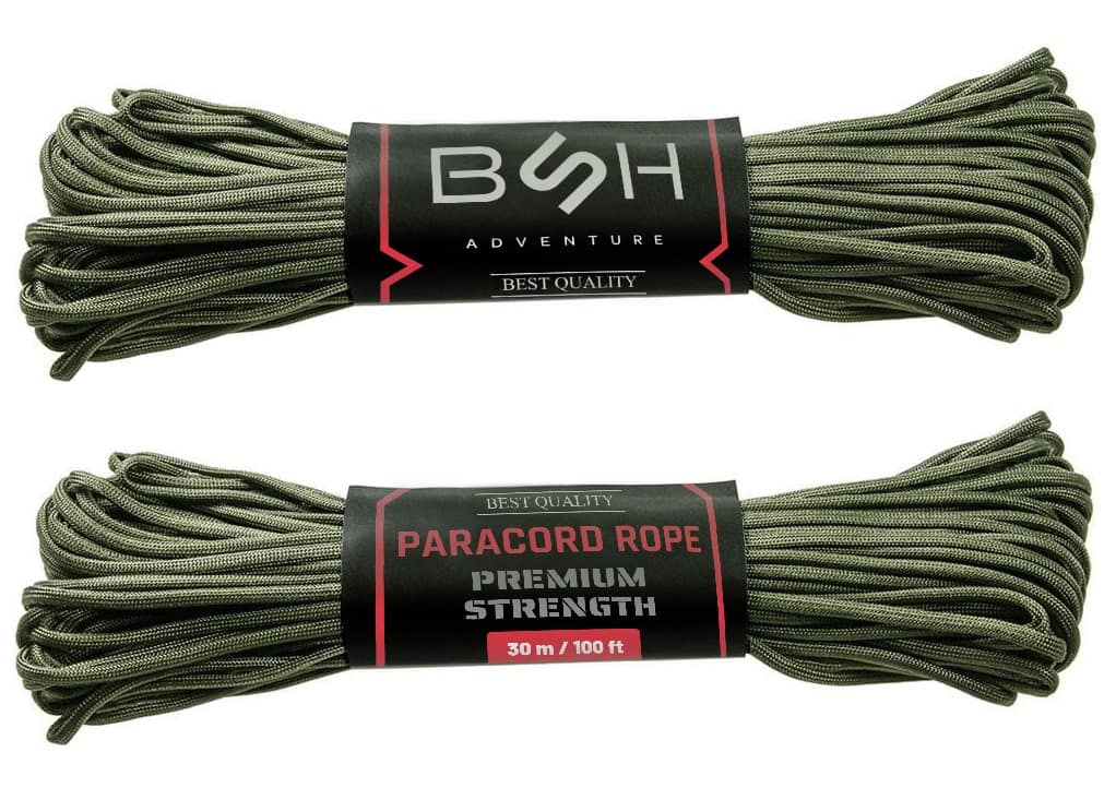 Linka Paracord Premium Strength BSH ADVENTURE BR-006A Zielona