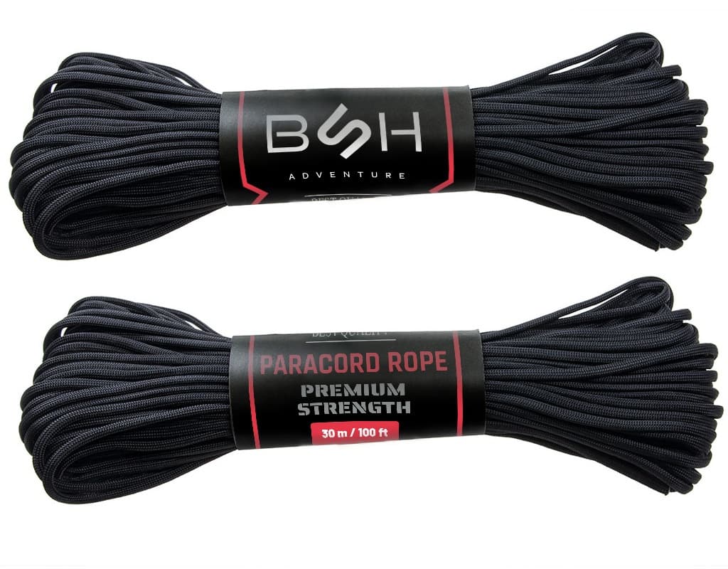 Linka Paracord Premium Strength BSH ADVENTURE BR-006B Czarna