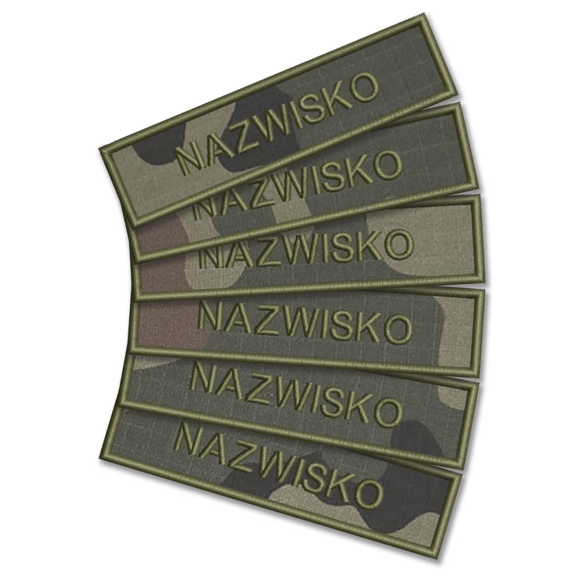 IMIENNIK WOJSKOWY nazwisko naszywka na mundur WZ2010 US-22 KAMUFLAŻ x6