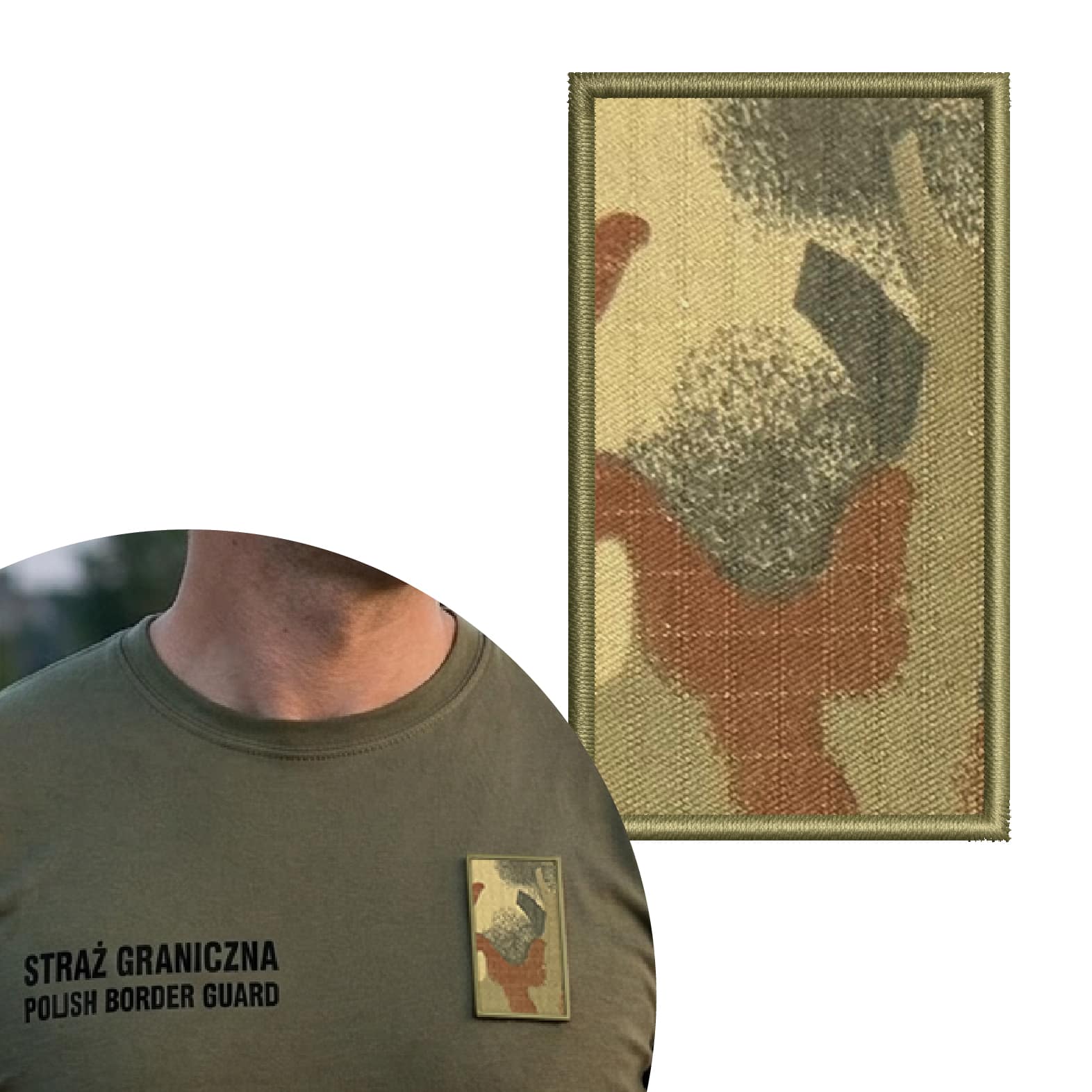 Dystynkcja stopień na T-shirt lub czapkę polową Straż Graniczna