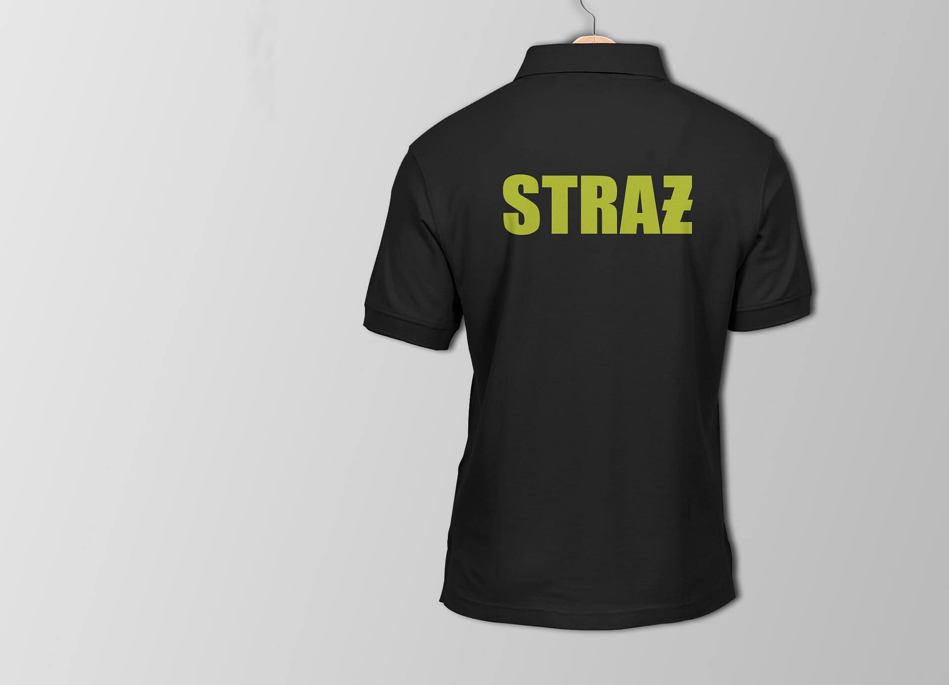 Koszulka Polo z odblaskowym napisem STRAŻ