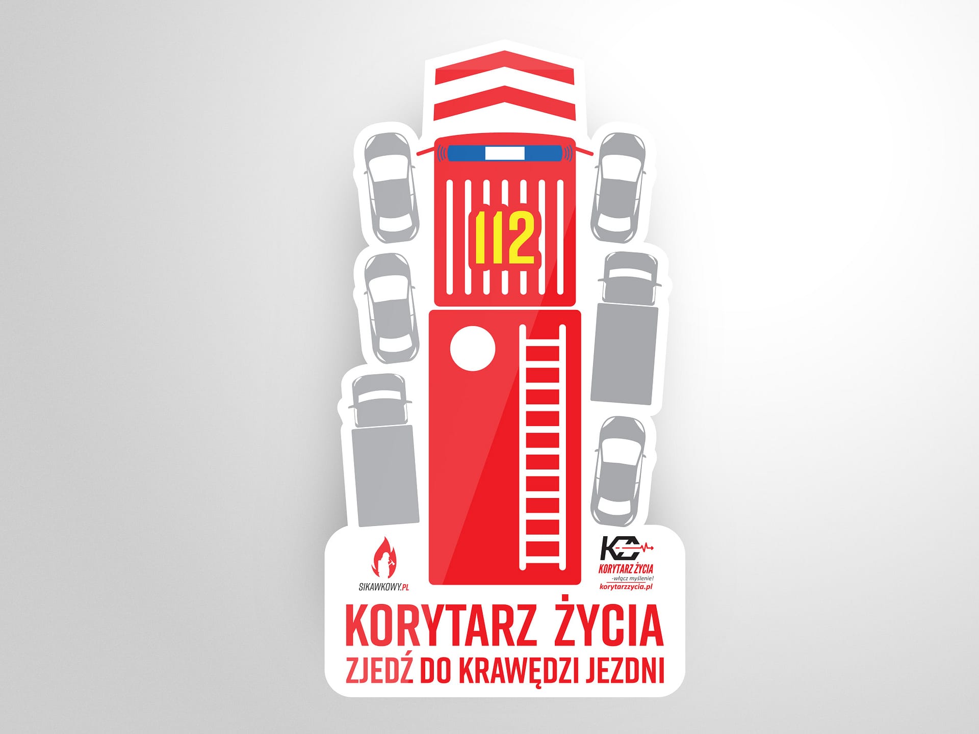 Naklejka na roletę „Korytarz życia” 95x52cm