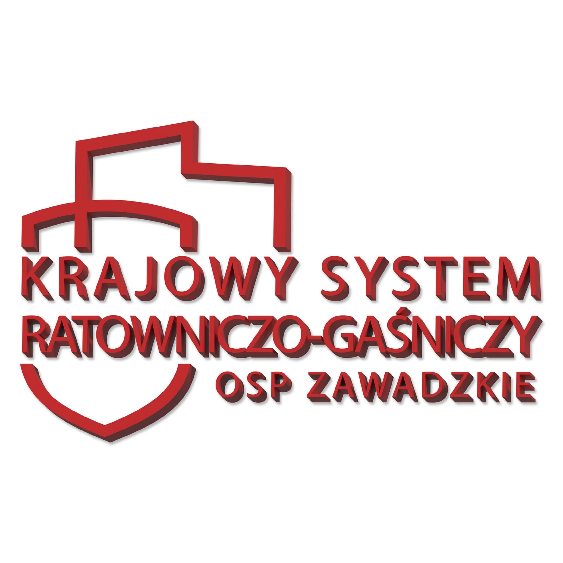 Trójwymiarowe logo KSRG 3D na ścianę remizy OSP lub PSP