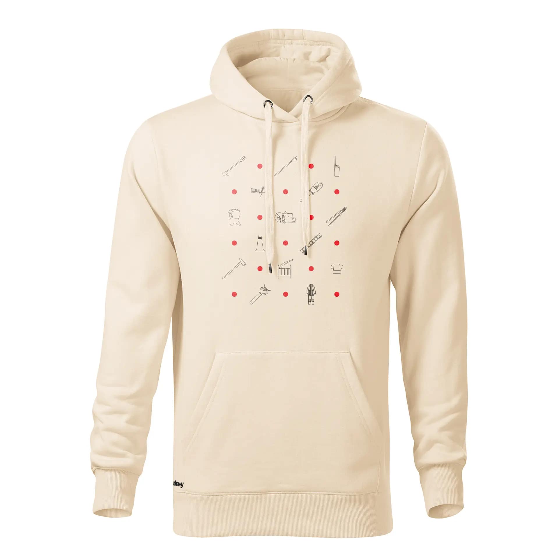 Migdałowa bluza z atrybutami strażaka