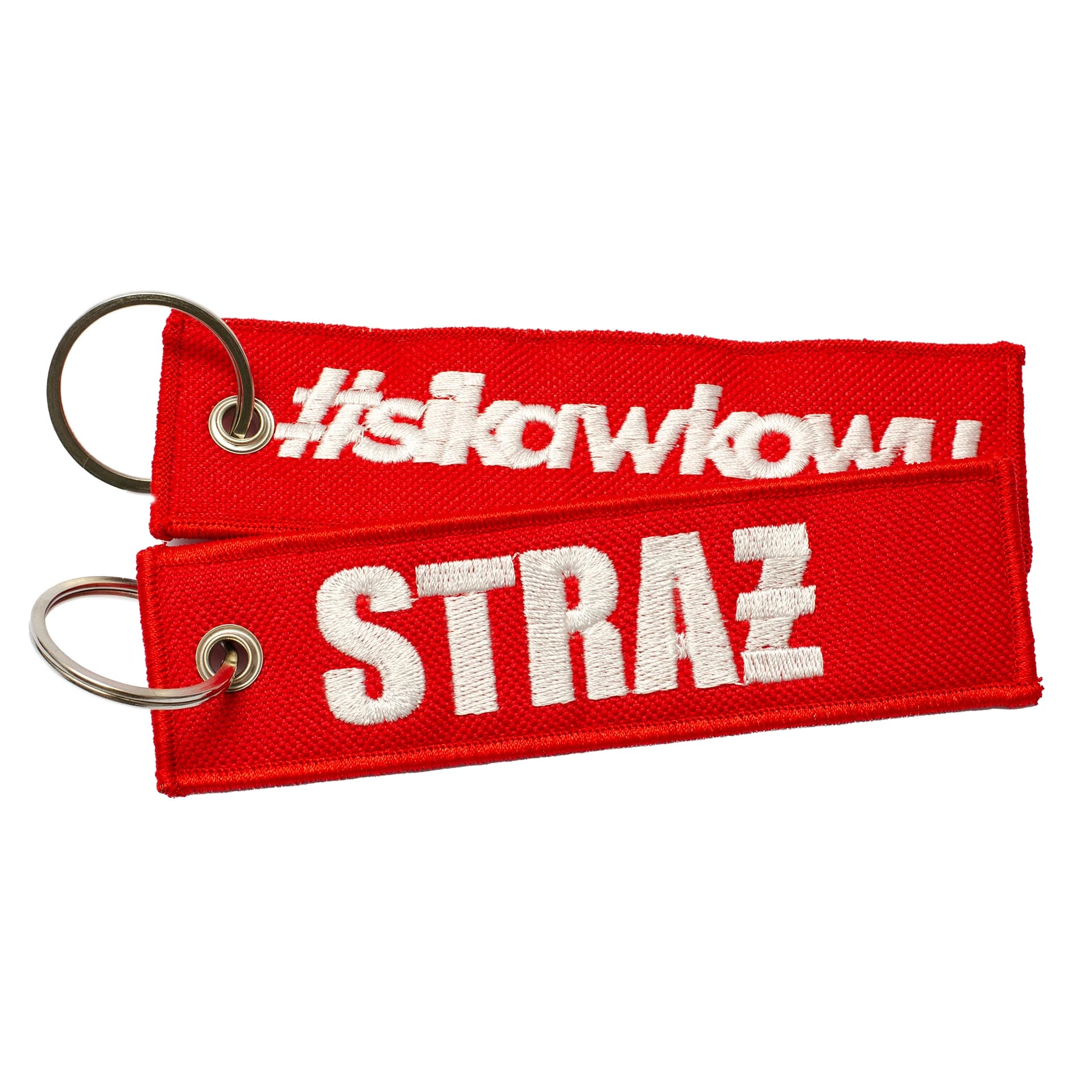 Brelok haftowany #sikawkowy STRAŻ zawieszka do kluczy
