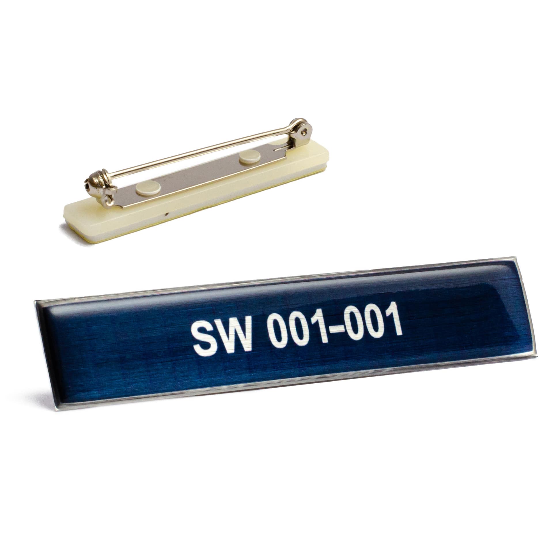 Identyfikator numeryczny Służby Więziennej SW aluminiowy na agrafkę