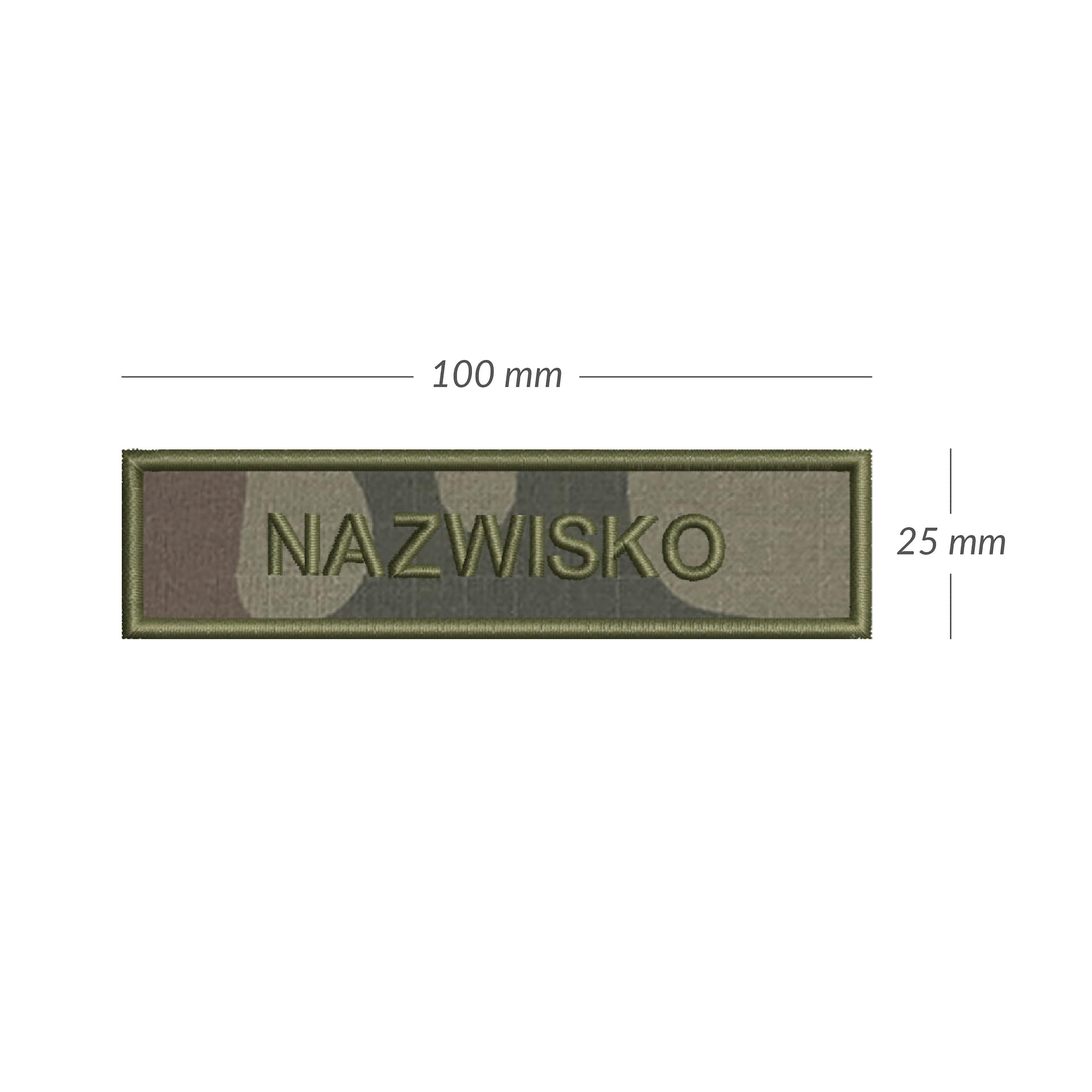 IMIENNIK WOJSKOWY nazwisko naszywka na mundur WZ2010 US-22 KAMUFLAŻ x4