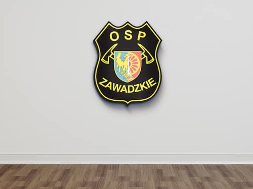 Trójwymiarowe logo jednostki na ścianę od 50 do 120 cm