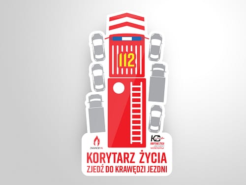 Naklejka na roletę „Korytarz życia” 95x52cm