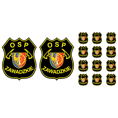 Komplet naklejek z herbem Twojej jednostki