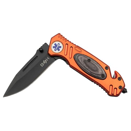 Nóż Ratowniczy BSH ADVENTURE N-380 Sprężynowy