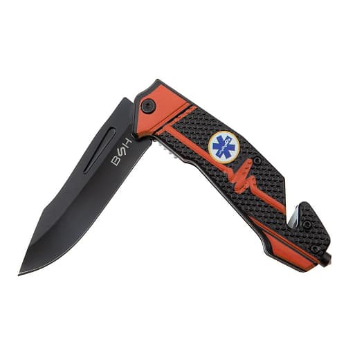Nóż Ratowniczy BSH N-380B Sprężynowy