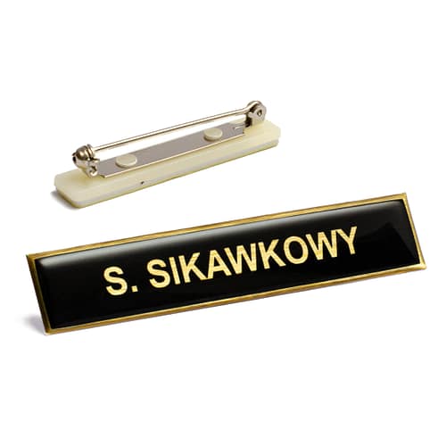 Polimerowy identyfikator imienny PSP na agrafkę