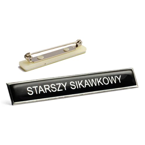 Polimerowy identyfikator imienny OSP na agrafkę