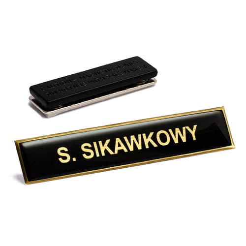 Polimerowy identyfikator imienny PSP na magnes