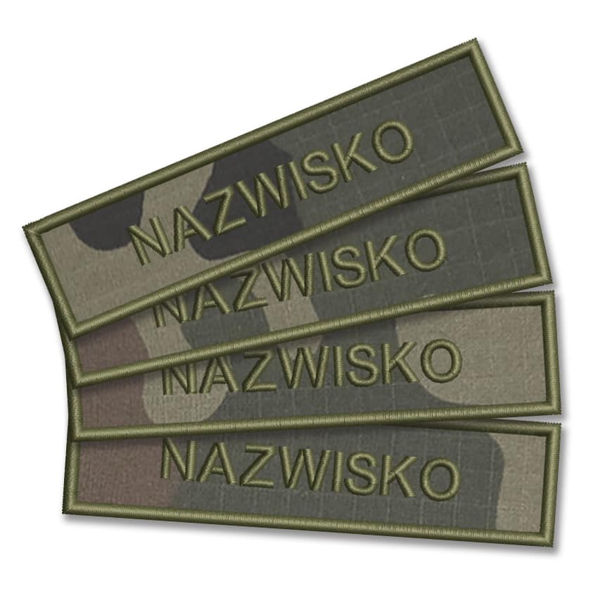 IMIENNIK WOJSKOWY nazwisko naszywka na mundur WZ2010 US-22 KAMUFLAŻ x4