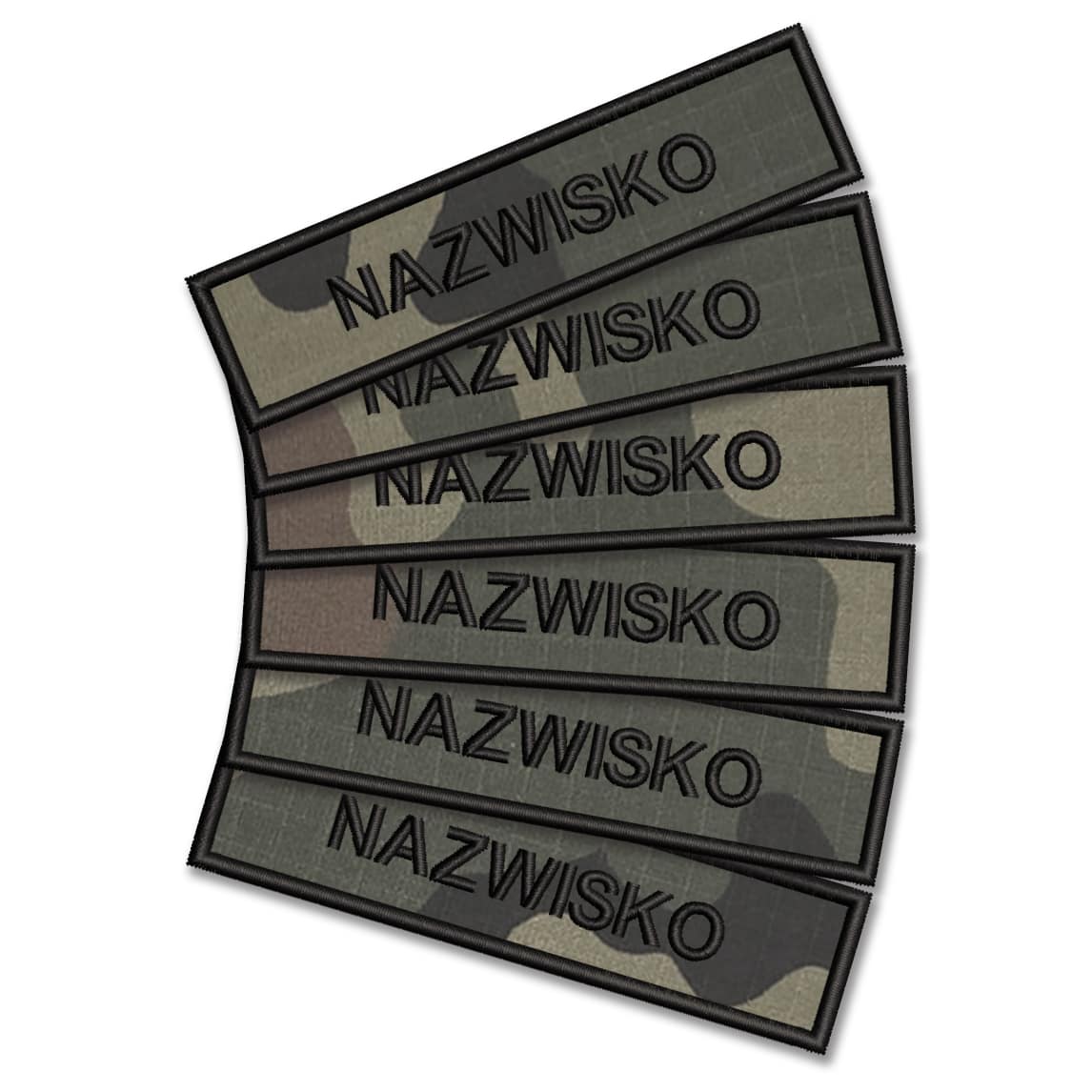 IMIENNIK WOJSKOWY nazwisko naszywka na mundur WZ2010 US-22 KAMUFLAŻ x6
