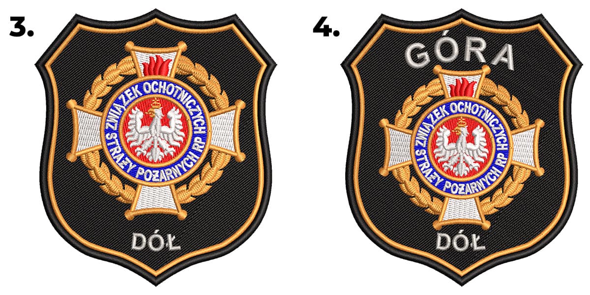 wzor-zosp-3i4 Naszywka emblemat znak ZOSP RP