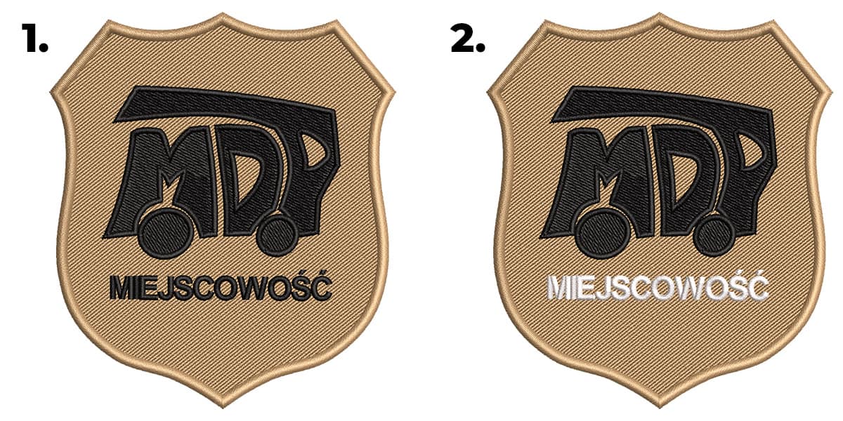 81788a69767a42ede8b417b8774f104a.jpg Naszywka MDP piaskowa emblemat logo haftowany Młodzieżowa Drużyna Pożarnicz