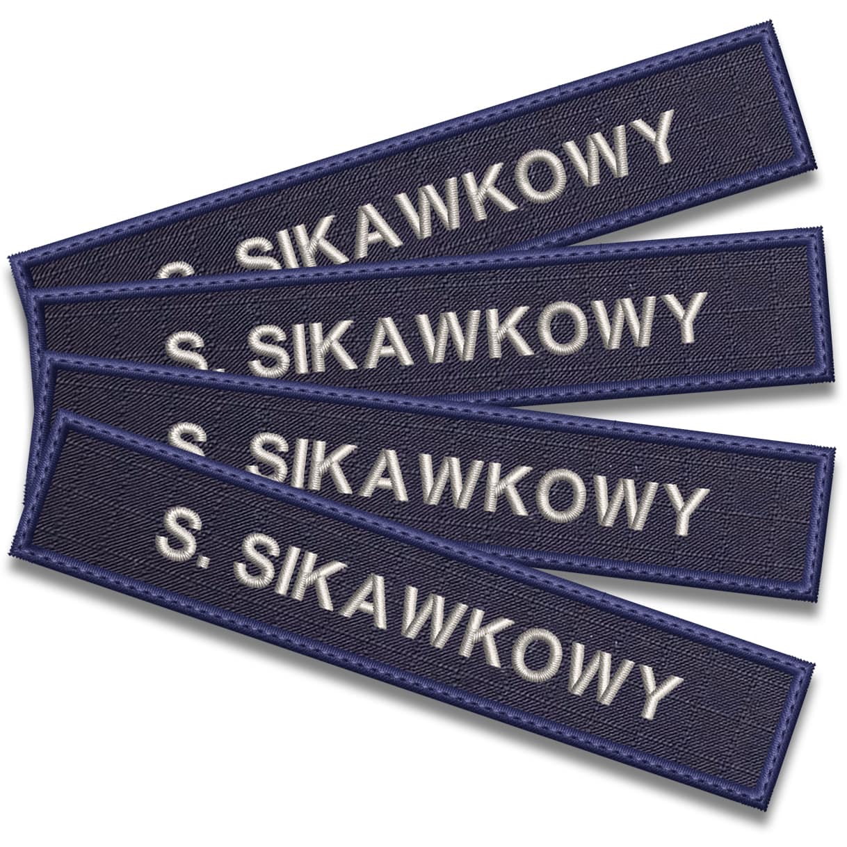 Imiennik Policyjny Nazwisko POLICJA identyfikator HAFTOWANY GRANATOWY x4 SZT.