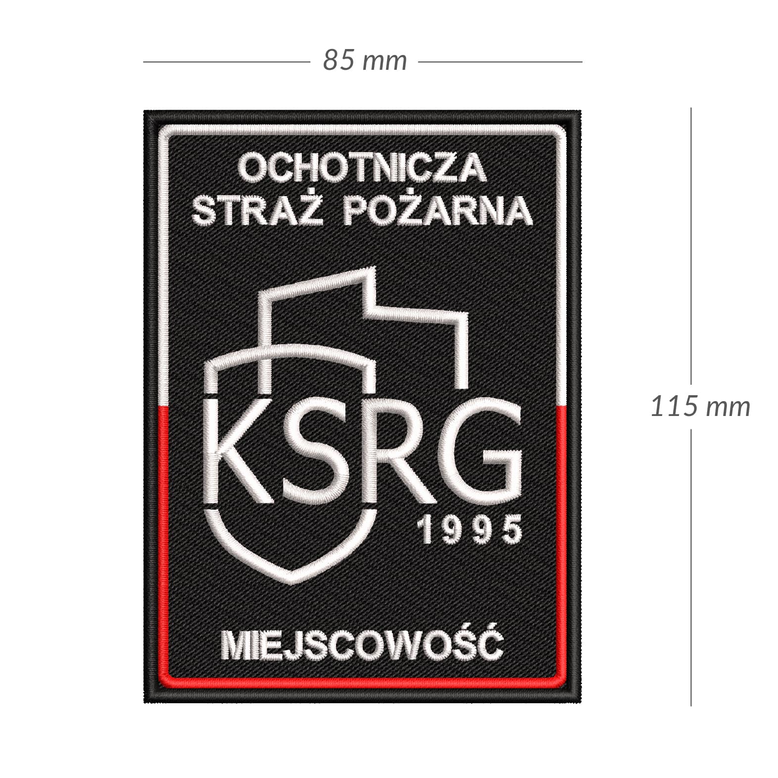 3111eaec709fe58785913a1baae8a757.jpg Naszywka emblemat LOGO KSRG 1995 Ochotnicza Straż Pożarna