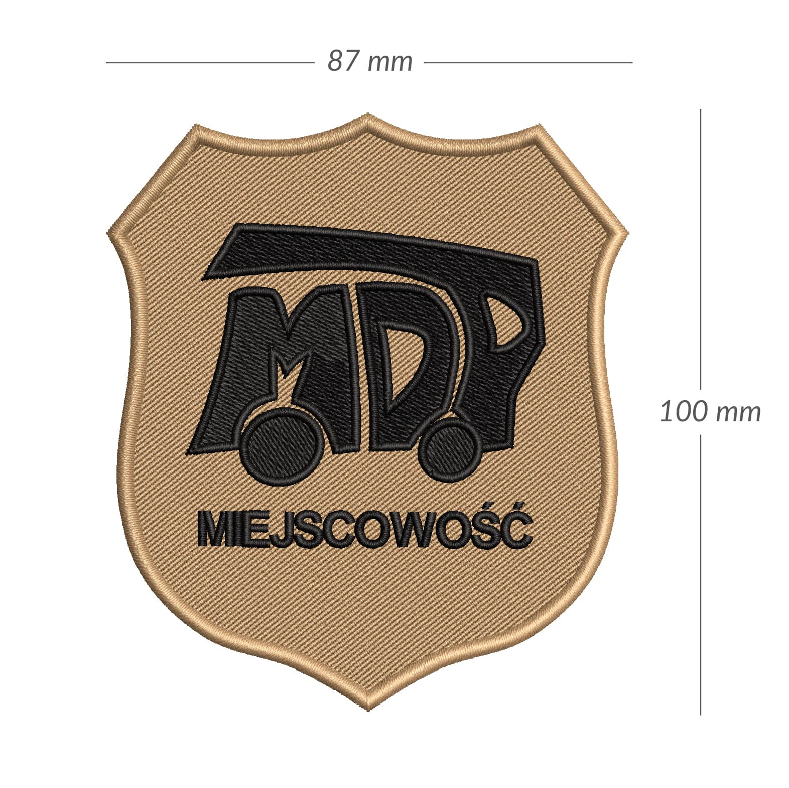 93fe88dc70469f5f12ca9684b379bdb8.jpg Naszywka MDP piaskowa emblemat logo haftowany Młodzieżowa Drużyna Pożarnicz
