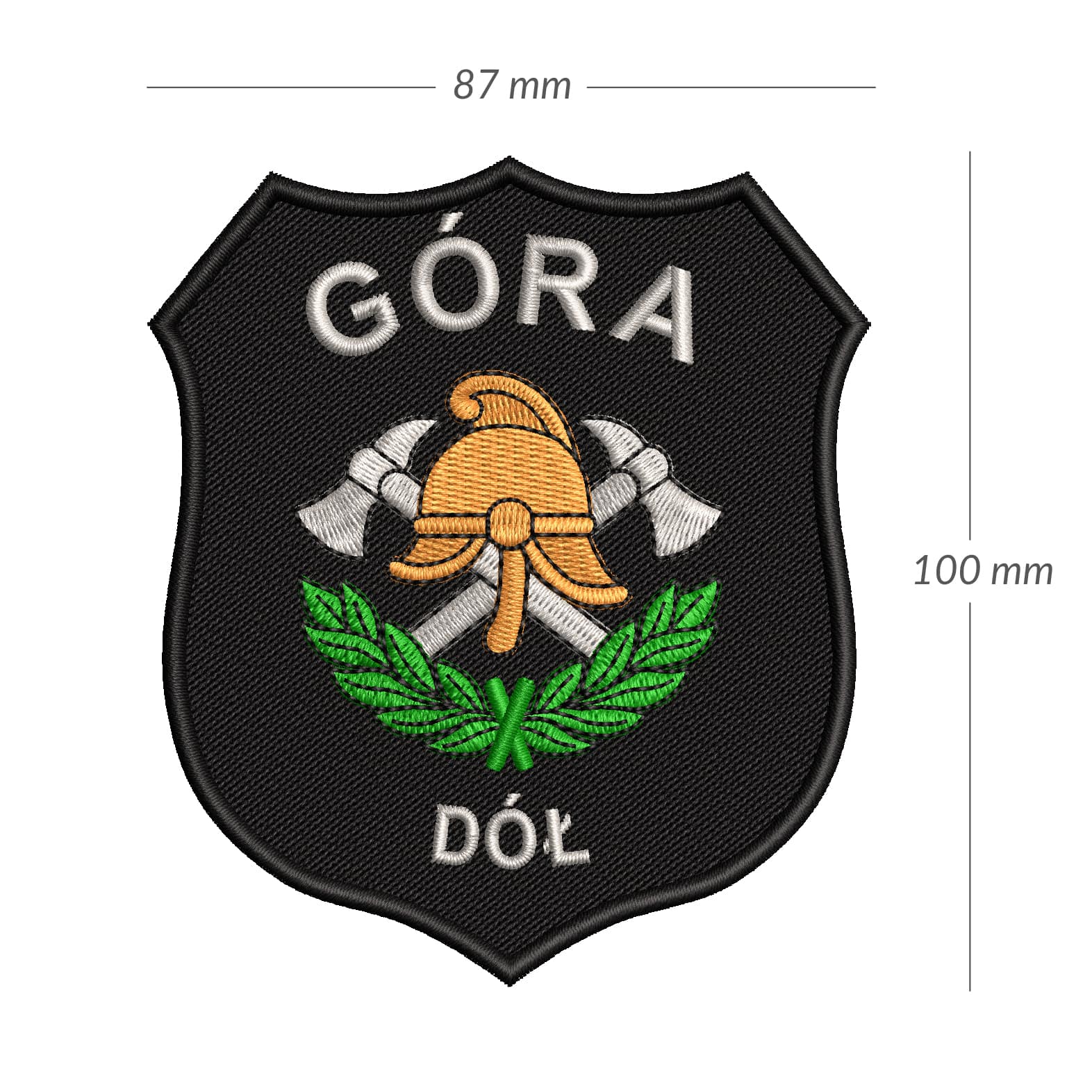 Obszar roboczy 1 kopia 3-100 Naszywka OSP toporki emblemat haftowany Ochotnicza Straż Pożarna