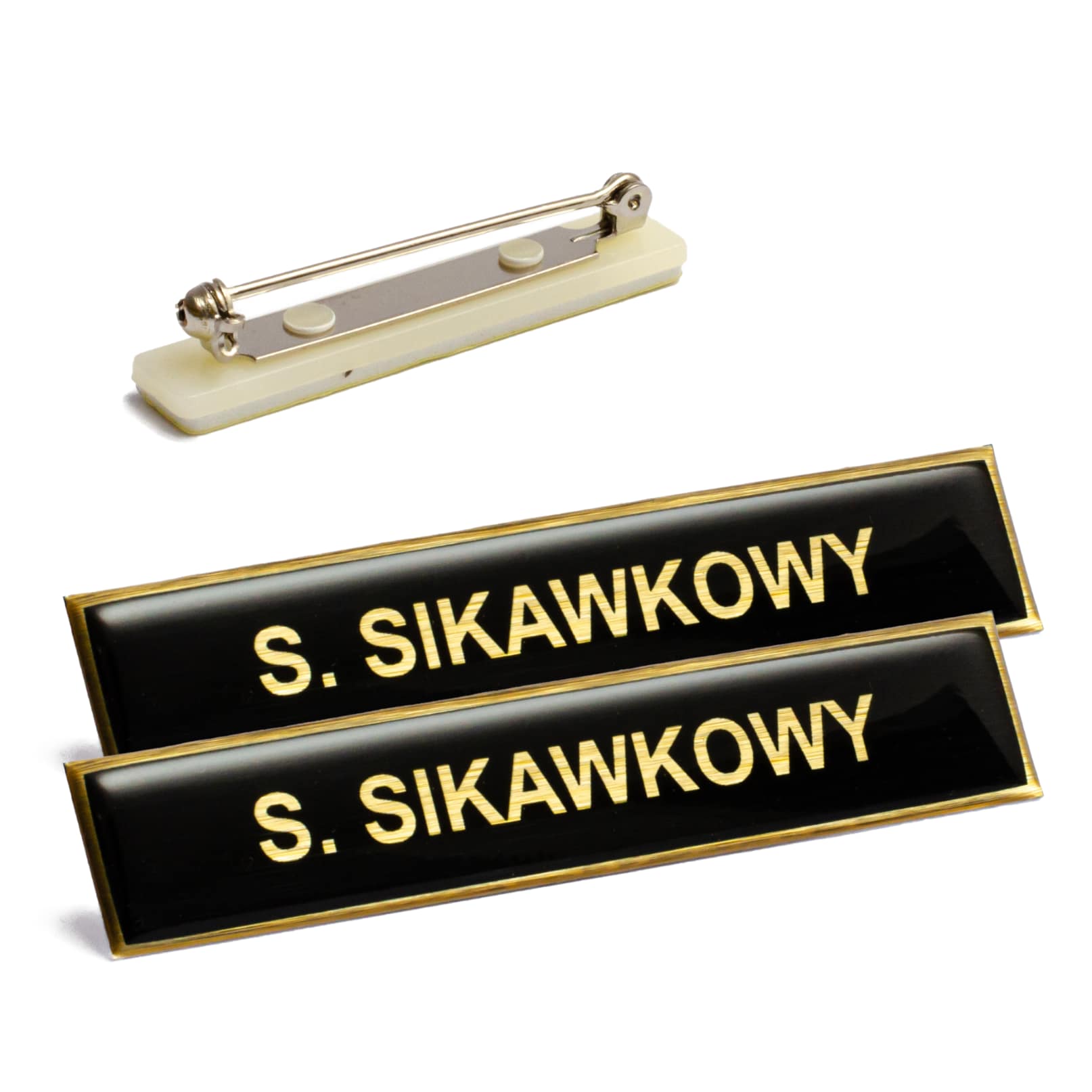 Polimerowy identyfikator imienny imiennik PSP na agrafkę ZESTAW 2 SZT.