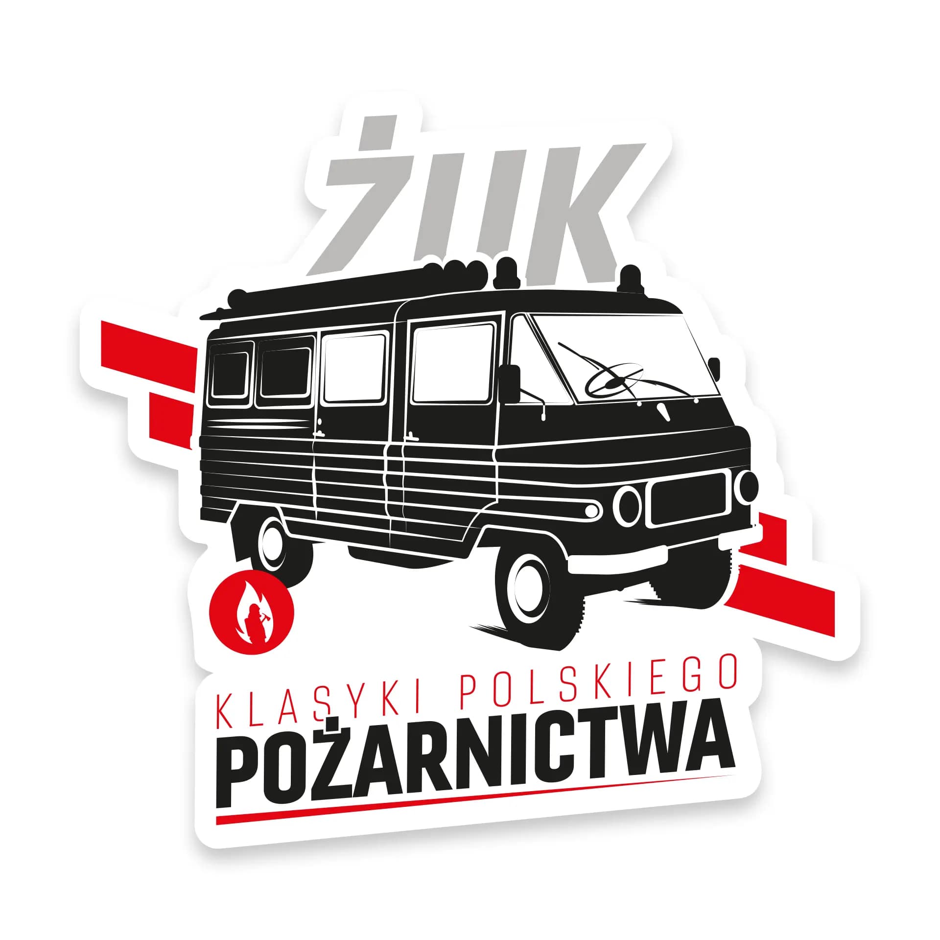 Naklejka Klasyk Żuk na samochód auto OSP PSP STRAŻ
