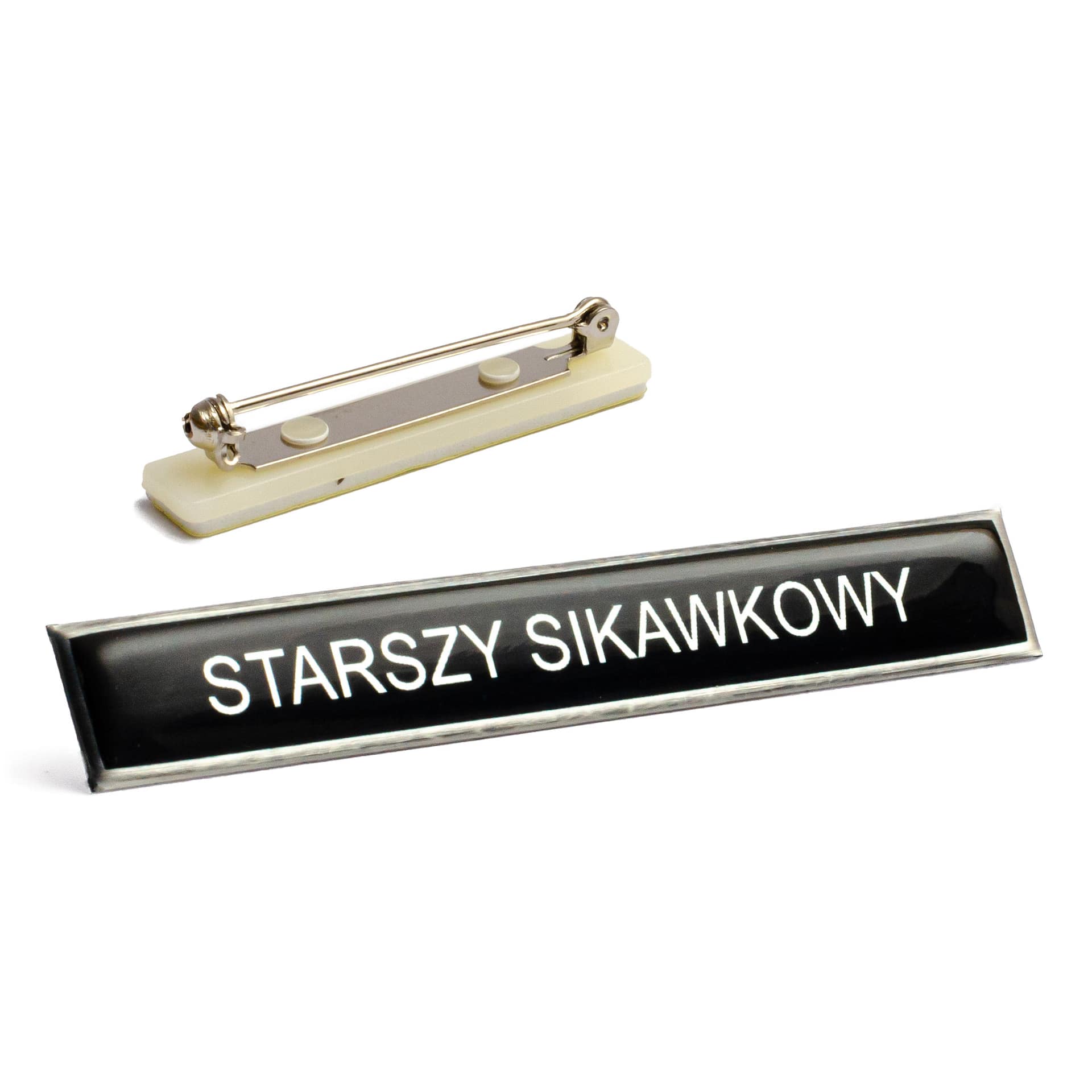 Polimerowy identyfikator imienny OSP na agrafkę