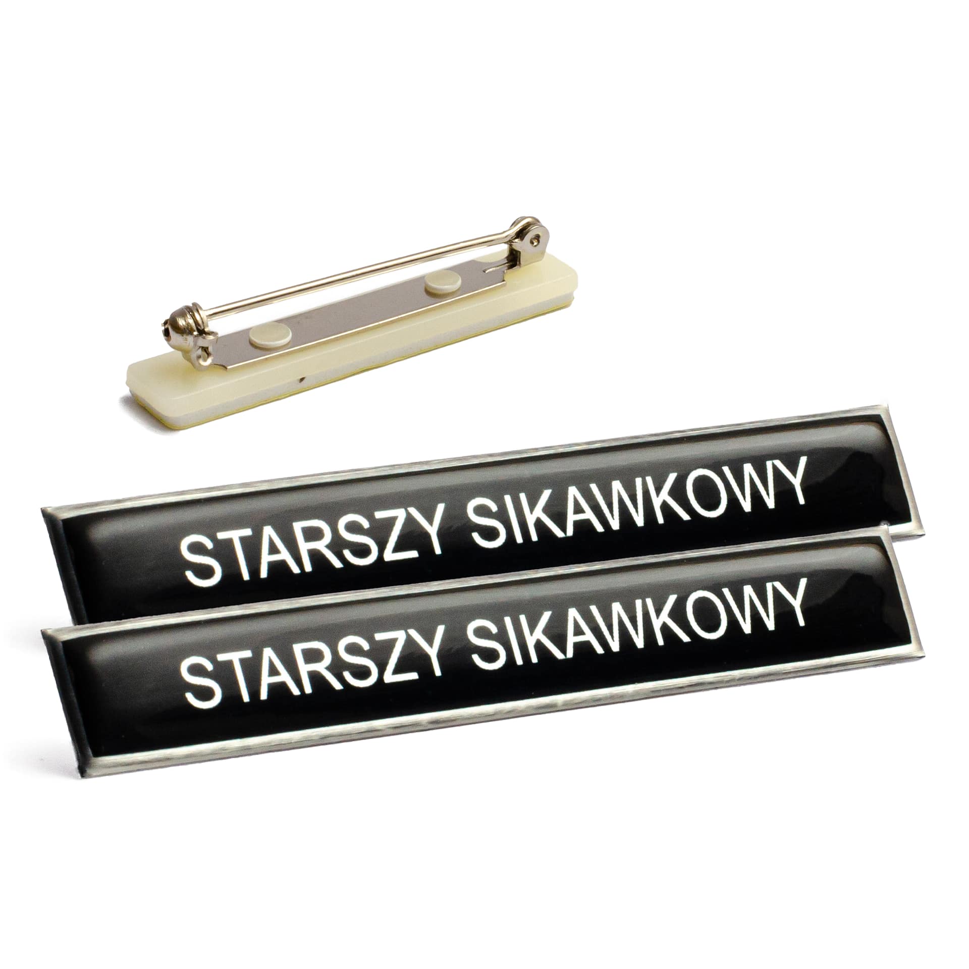 Polimerowy identyfikator imienny imiennik OSP na agrafkę ZESTAW 2 SZT.