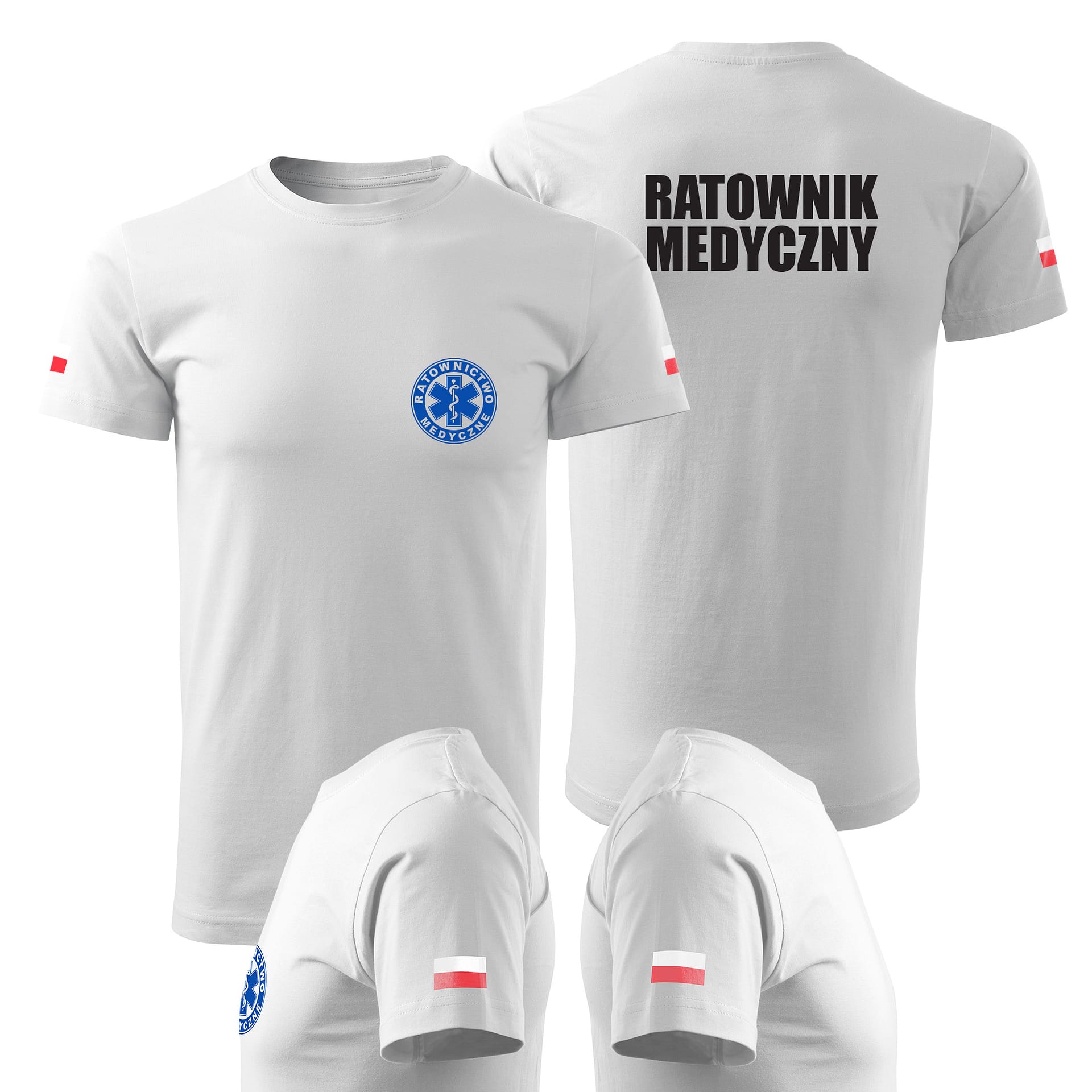 Koszulka RATOWNIK MEDYCZNY BIAŁA LOGO Ratownictwo Medyczne