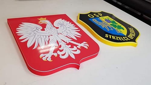Trójwymiarowe logo jednostki na ścianę od 50 do 120 cm