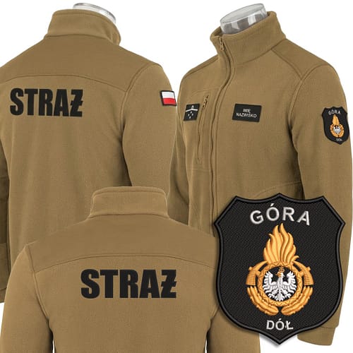 POLAR BLUZA STRAŻ HAFT PSP OSP JRG STRAŻACKI PIASKOWY PERSONALIZOWANY