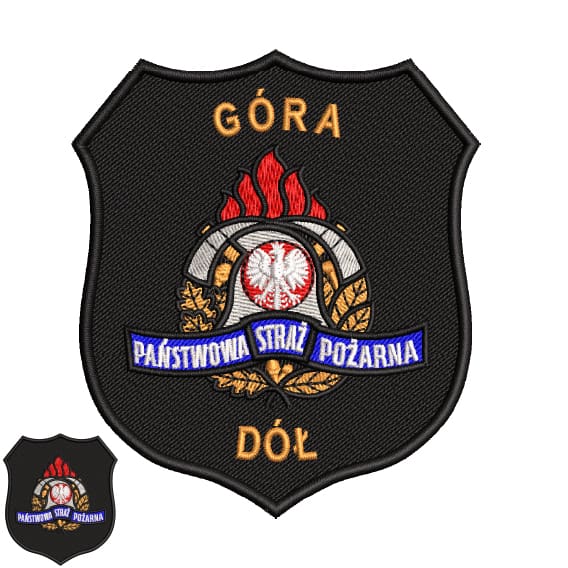 Naszywka PSP emblemat logo haftowany Państwowa Straż Pożarna
