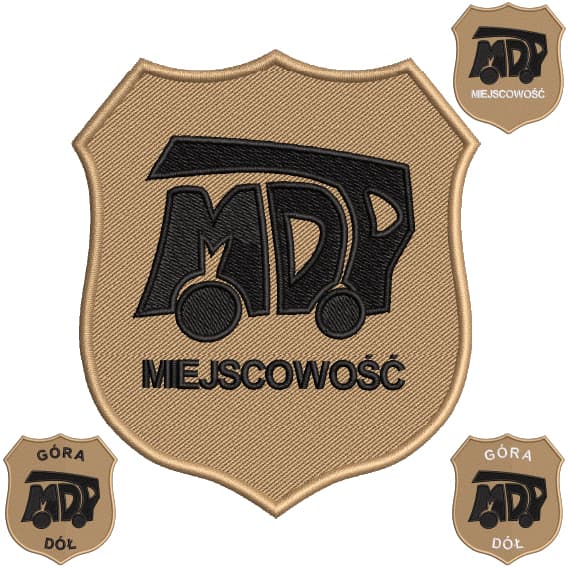 Naszywka MDP piaskowa emblemat logo haftowany Młodzieżowa Drużyna Pożarnicz