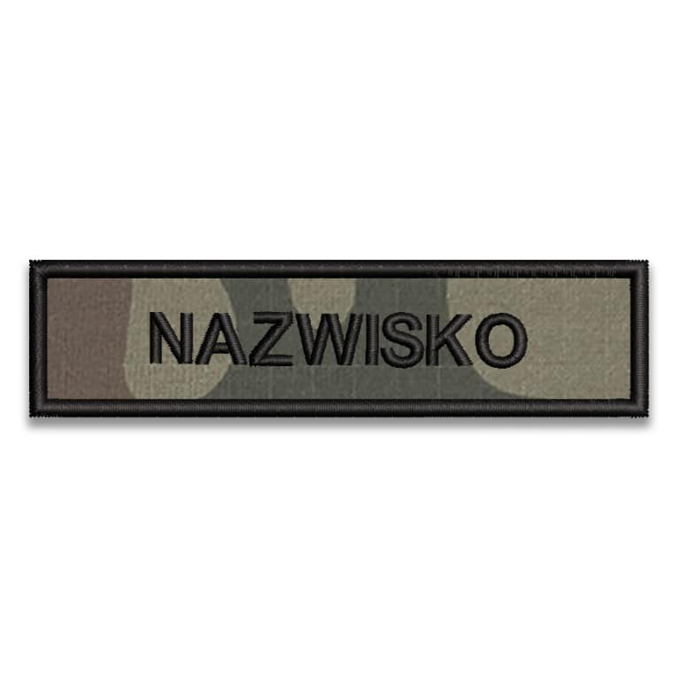 IMIENNIK WOJSKOWY nazwisko naszywka na mundur WZ2010 US-22 KAMUFLAŻ