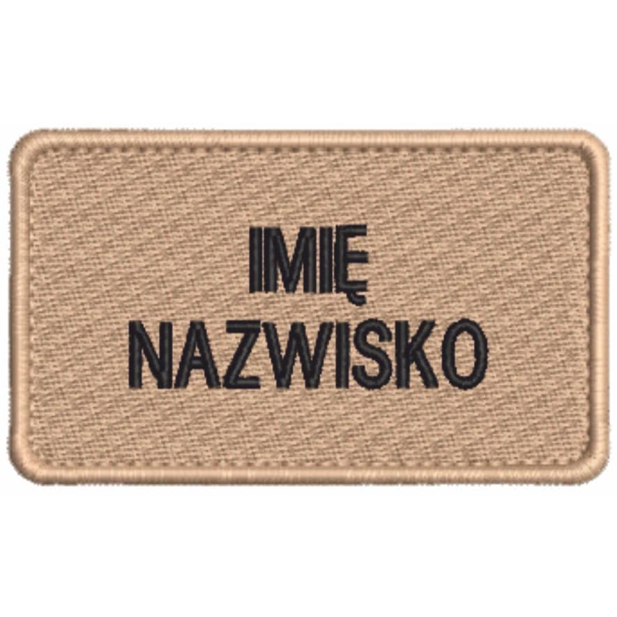 Imiennik piaskowy haftowany 85×50 mm