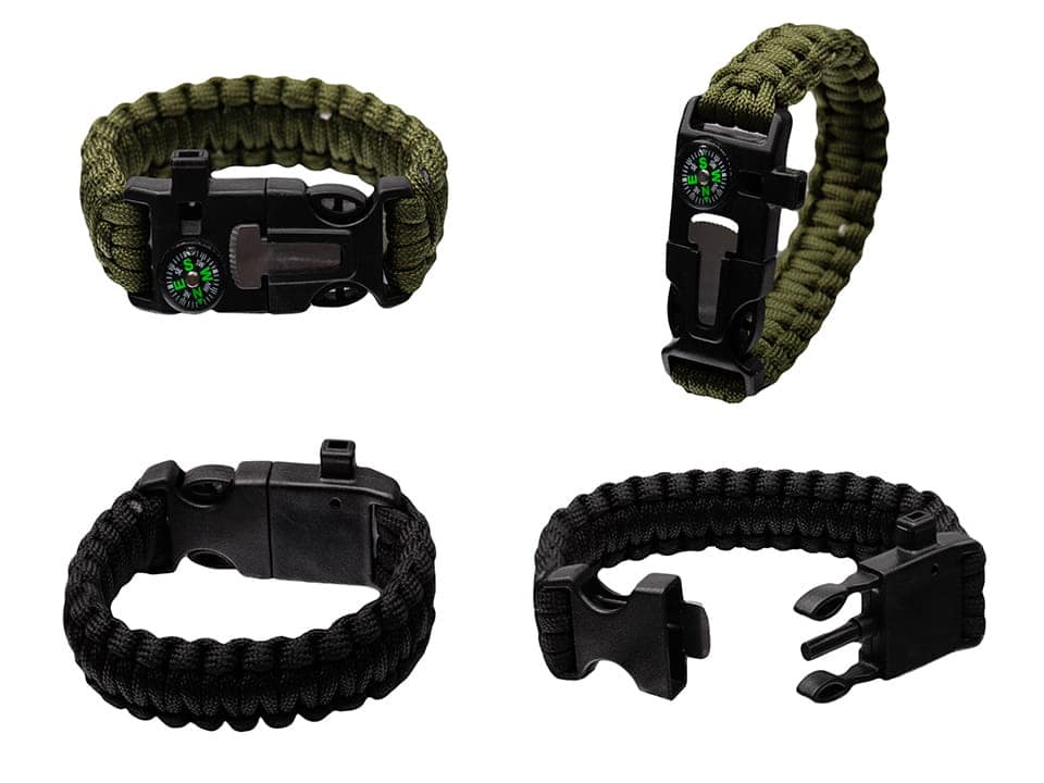 Bransoletka Survivalowa 5w1 Paracord Krzesiwo BR-003